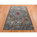 Zyerre One-of-a-Kind Rectangle 6'1" X 9'2" New Age Silk Area Rug Ivory