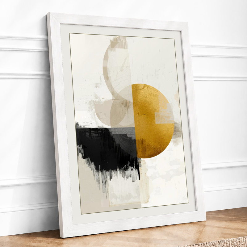Golden Circle Abstract - Print, A3 - 42.0 x 29.7 cm, White