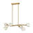 Altair 6-Light Linear Chandelier in Champagne Bronze
