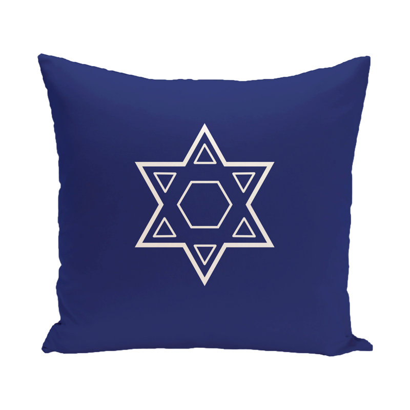 Reversible Throw Pillow, Blue, 26'' H x 26'' W