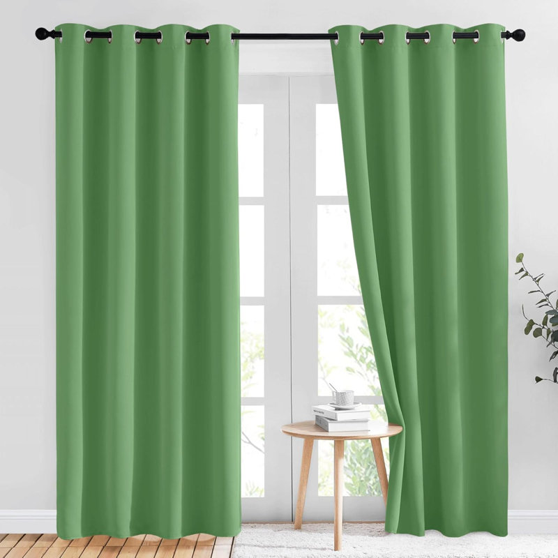 Blackout Curtain Pair, 52" W x 84" L, Green