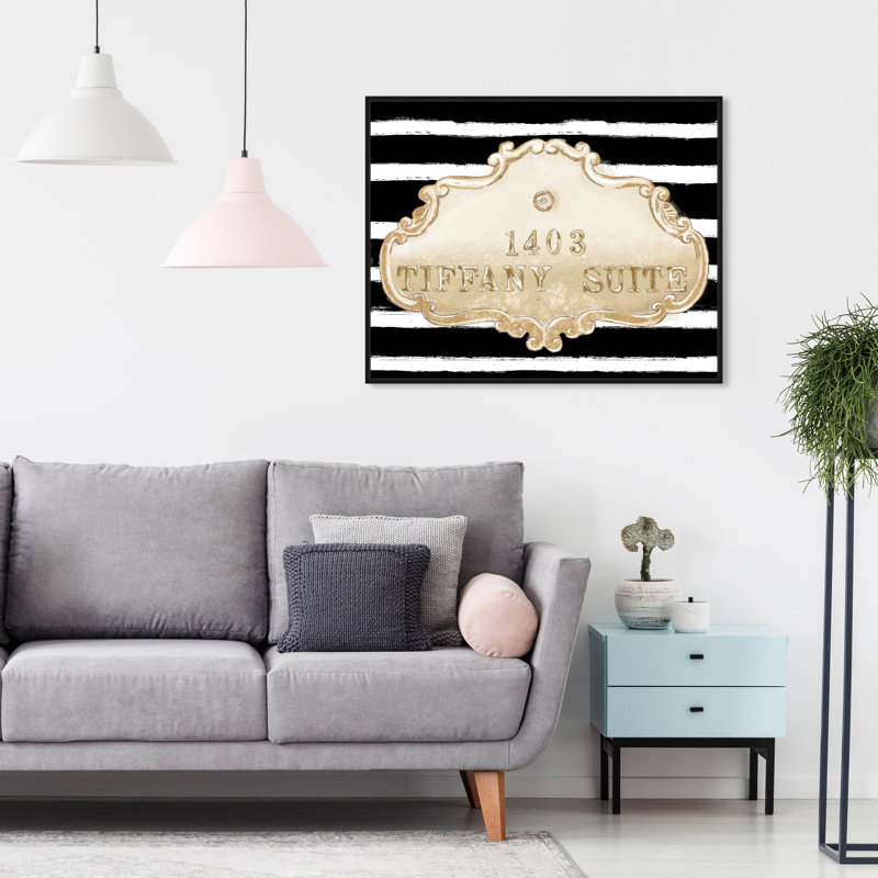 « tiffany suite black » par oliver gal, impression sur toile, H 30 po x l 36 po, Cadre noir