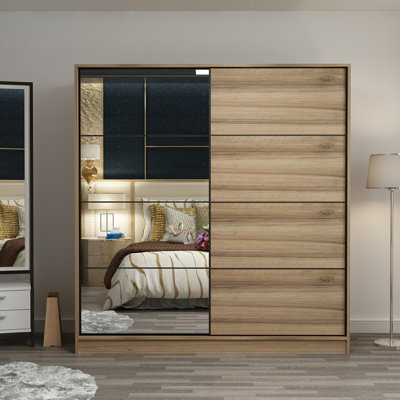 Armoire-penderie 2 portes avec 2 tiroirs