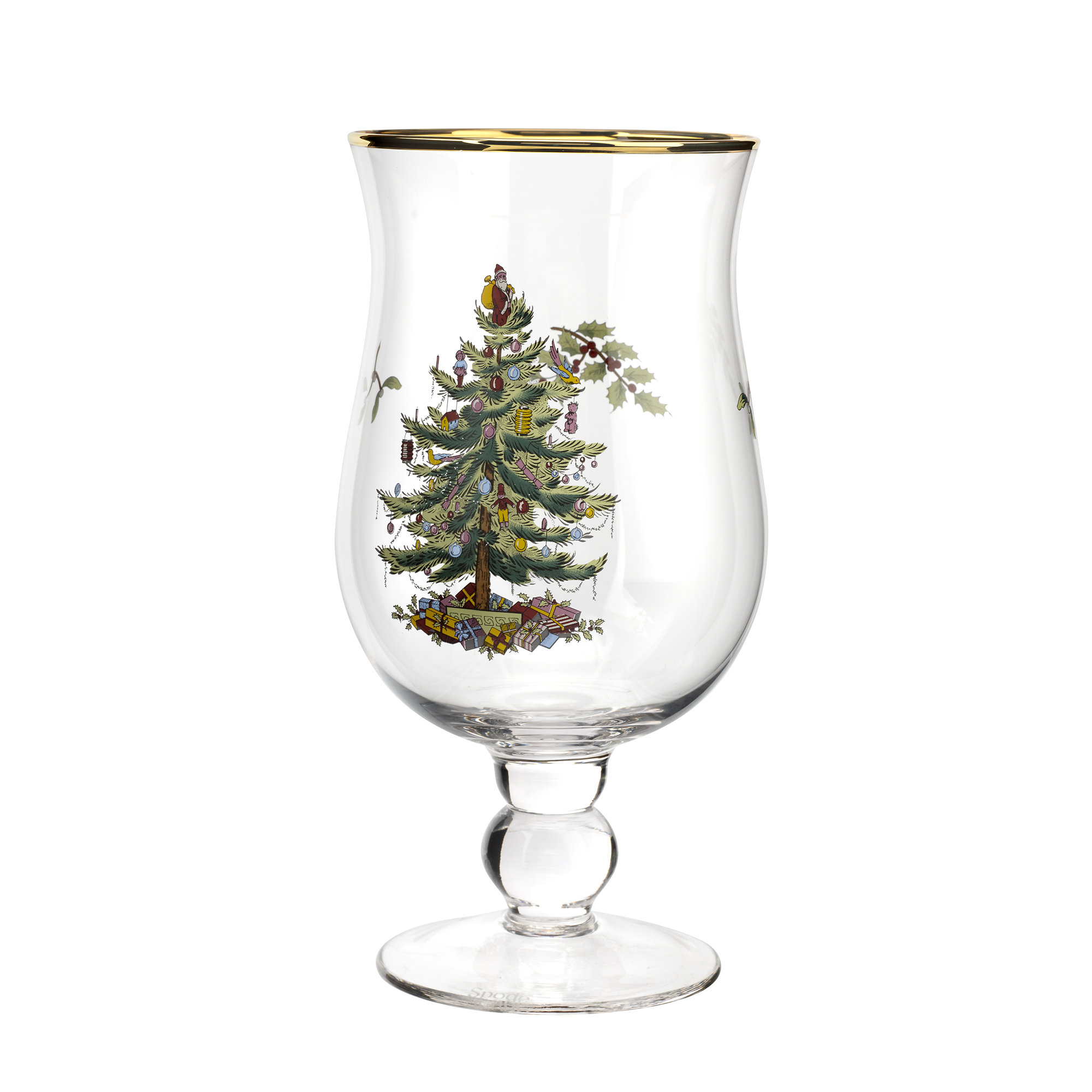 Spode Christmas Tree Tulip Glasses