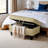 28.5" Rectangular Lift-Top Storage Ottoman Bench, Solid Color Multipurpose Foot Stool-987953372