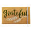 Tapis de porte en fibre de coco avec inscription « Grateful Script » - 45,7 x 76,2 cm (18 x 30 po) - Dos en caoutchouc