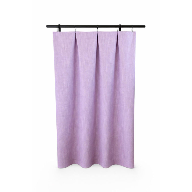 Paire de rideaux en coton mauve Lila, L 50 po x L 90 po, Lila mauve