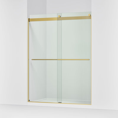 Levity Plus Less Sliding Shower Door, 77-9/16 In. H X 56-5/8 - 59-5/8 In. W, With 5/16 In.-Thick Crystal Clear Glass