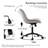 Armless Swivel Office Chair Faux Leather Upholstered Waterproof Desk Chair Ergonomic Adjustable Computer Chair-1106344810