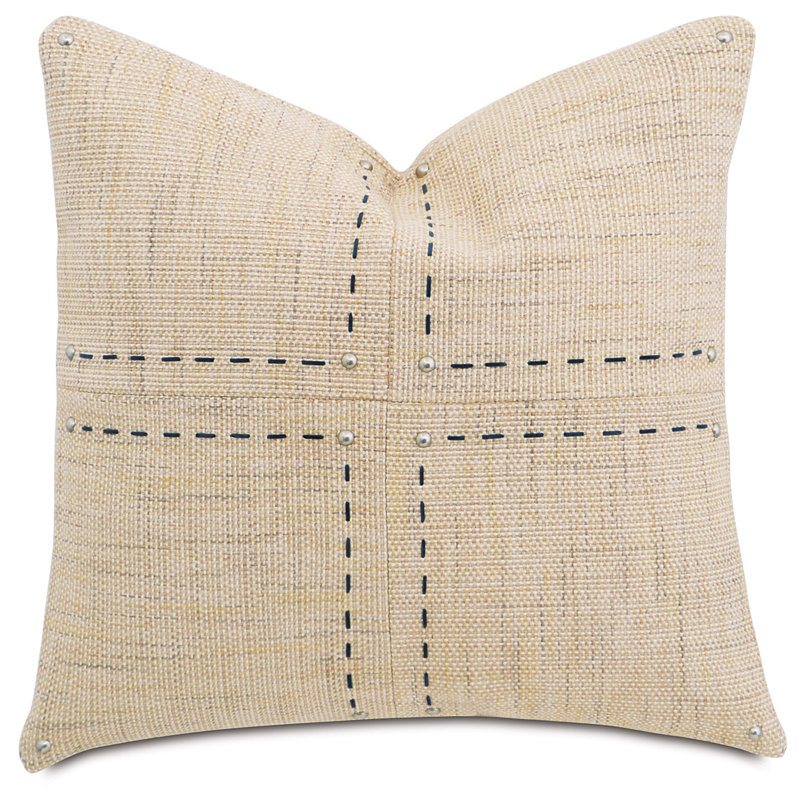 Appliqued Down Throw Pillow, Gilmer Brulee