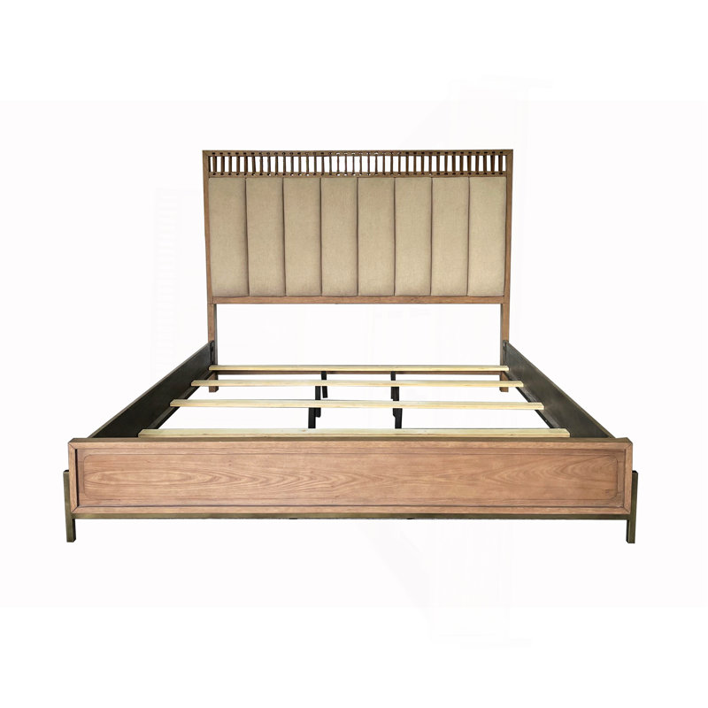 Upholstered And Strap Panel Bed, Queen