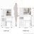 29.2" Small Size Left Drawer Desktop Vanity Table with Cushioned Stool and Power Station,Sliding LED Mirror-1778294772