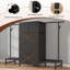 Commode multifonctionnelle à 5 tiroirs avec deux tringles suspendues et tablettes pour petits espaces, organisateur de chambre à coucher et de vestibule-125587592