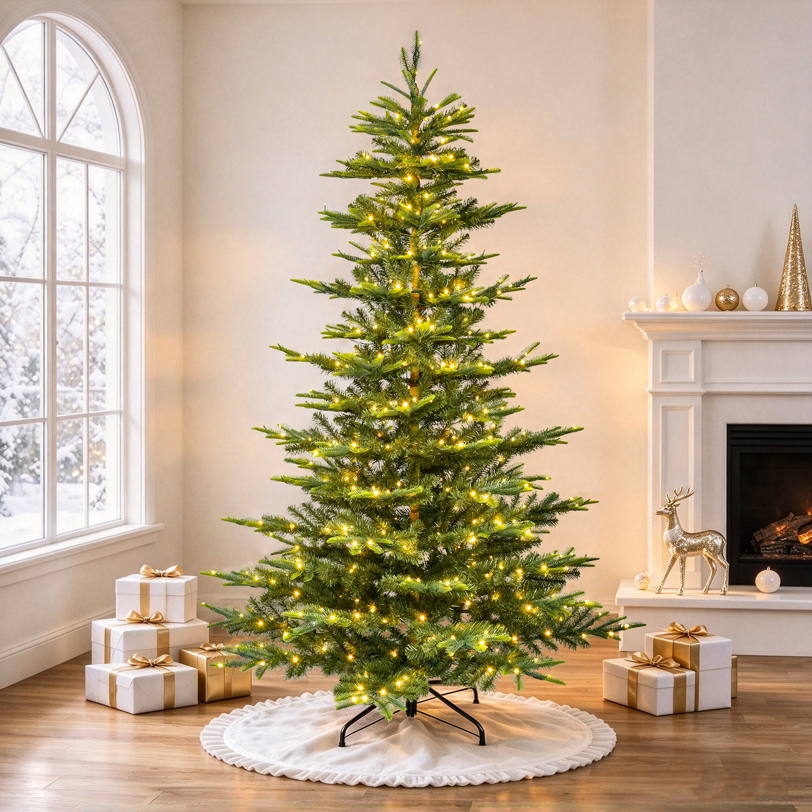Pre-Lit Christmas Tree, 4'