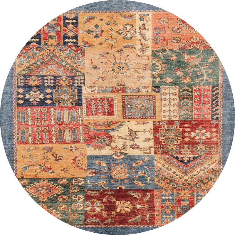 Tapis abstrait moderne et abstrait 3733ABS3749, Rond 7 pi