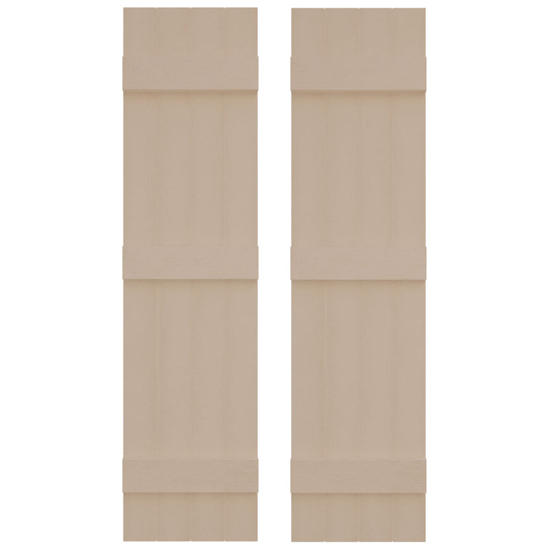 Builders Edge, volets sur mesure TailorMade jointés, volets Board-n-Batten, avec volets à volets, Osier, 57 po