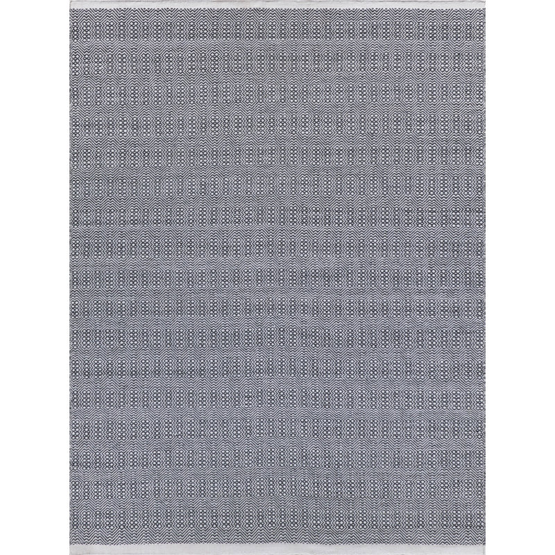 Echo Geometric Area Rug in Ivory, Rectangle 3' x 5'