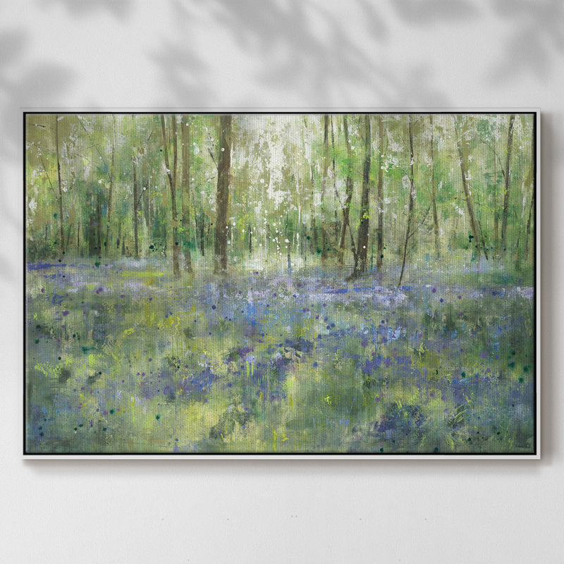 " LAVENDER HILL ", White Framed Canvas, 37" H x 25" W x 2" D