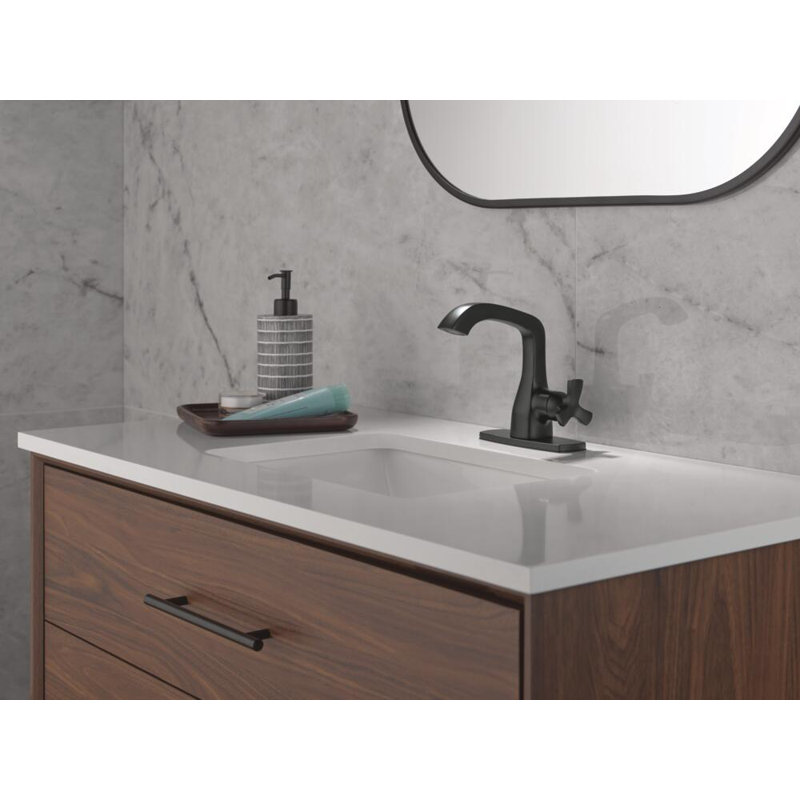 Single Handle Bathroom Faucet, Matte Black