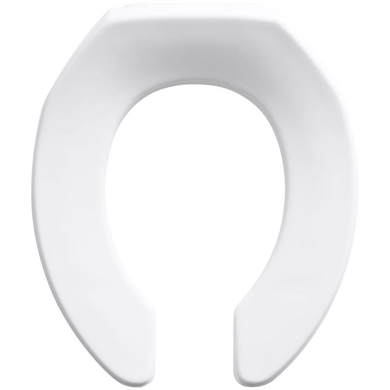 Lustra Elongated Toilet Seat with Check Hinge, White