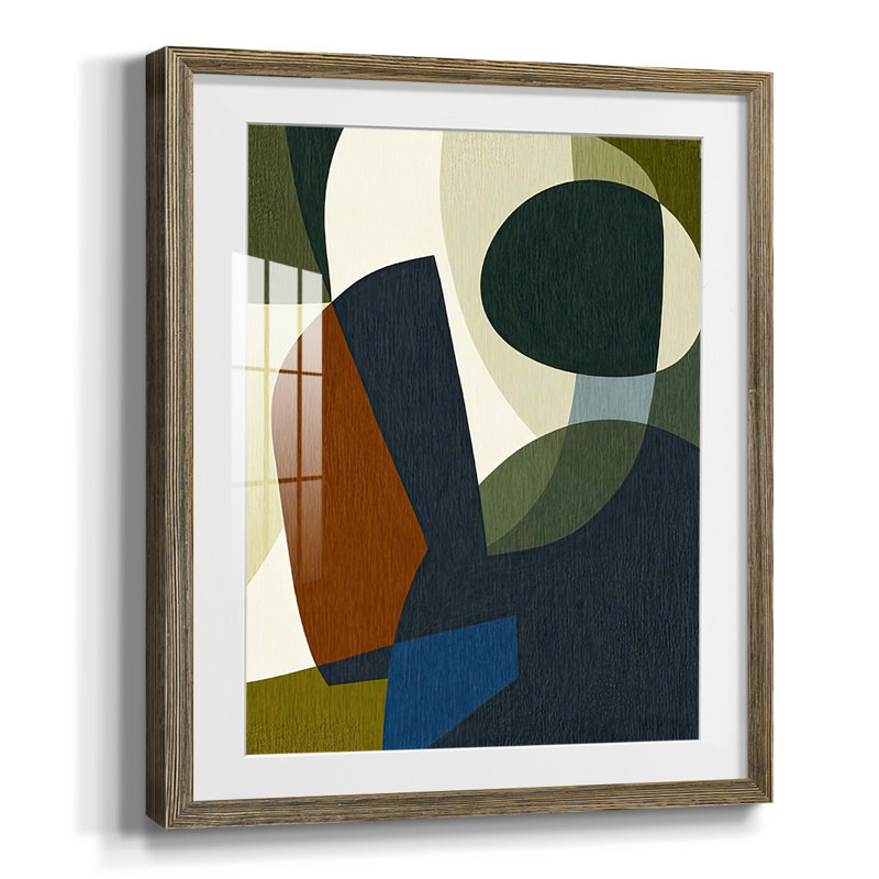 «Paper Strata II», reproduction encadrée, Blanc, Papier avec cadre noyer