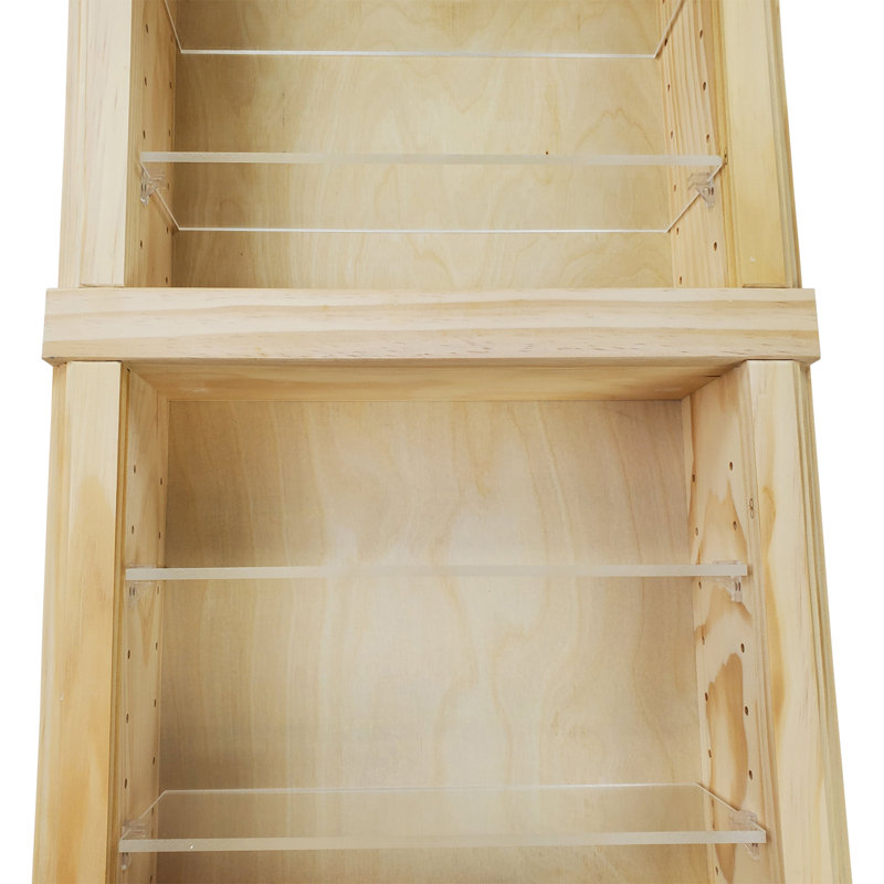Solid Wood Linen Cabinet, Primed Gray