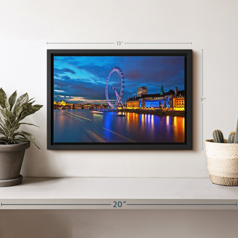 London Millennium Wheel Canvas Print, 9" H x 13" W