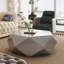 Table basse moderne en acier inoxydable, table de bout géométrique pour le salon, sans assemblage-133599309