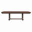 Ensemble de table de salle à manger 5 pièces avec rallonge et 4 chaises d'appoint en bois de chêne foncé-1813839