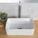 KRAUS Rectangular Ceramic Bathroom and Ramus Single Handle Sink Faucet with Pop-Up Drain