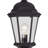 1-Light Outdoor Black Aluminum Lamp / Lantern / Coach Light Post Mount with Clear Tapered Beveled Glass Panes-11801065