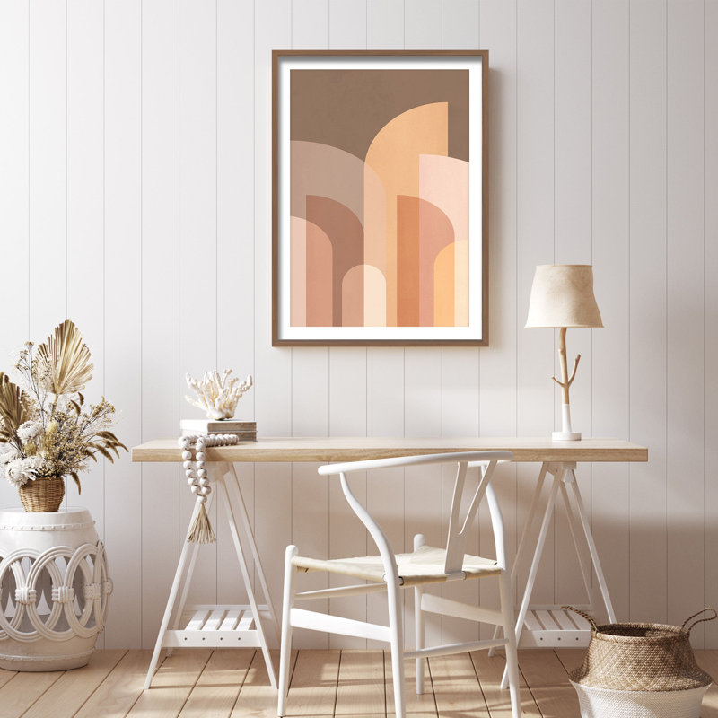 Abstract Retro Geometric II by  - Picture Frame Graphic Art on Paper, 24" H x 16" W 