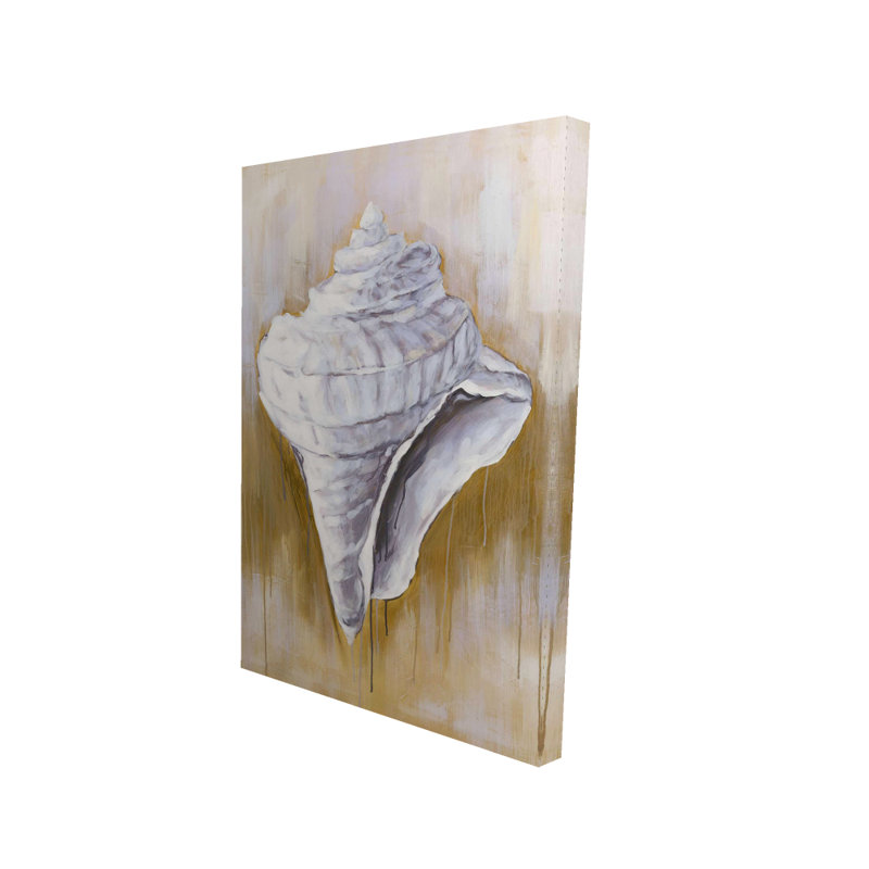 Conical shell - Contemporary aquatic canvas for home decor