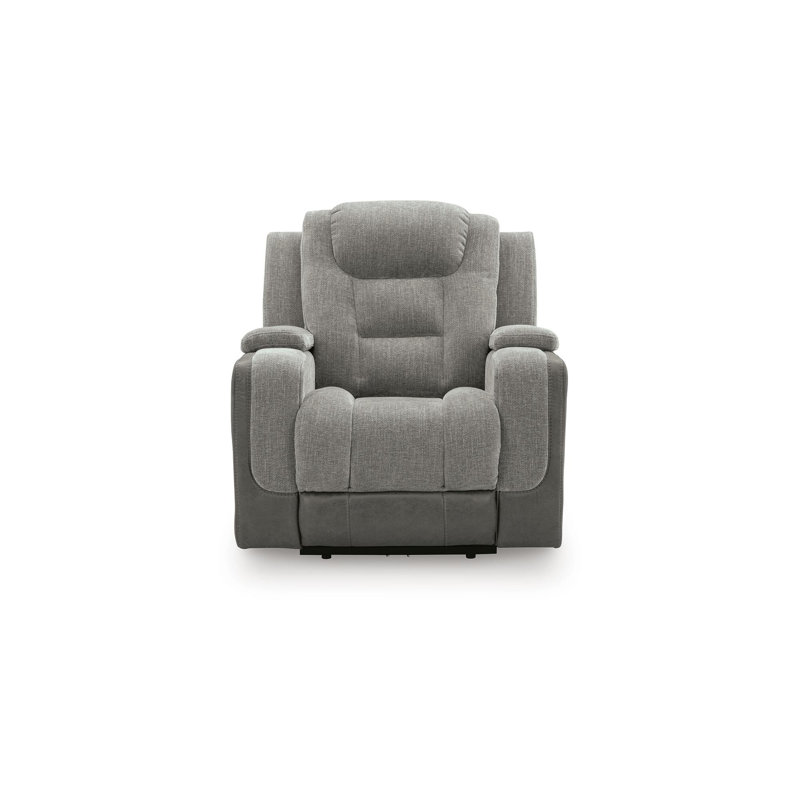 Fauteuil inclinable électrique Charles, Gray Faux Leather