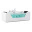 Lethe 1740mm x 790mm Mounting / Installation Required Whirlpool Acrylic Bathtub with Tap