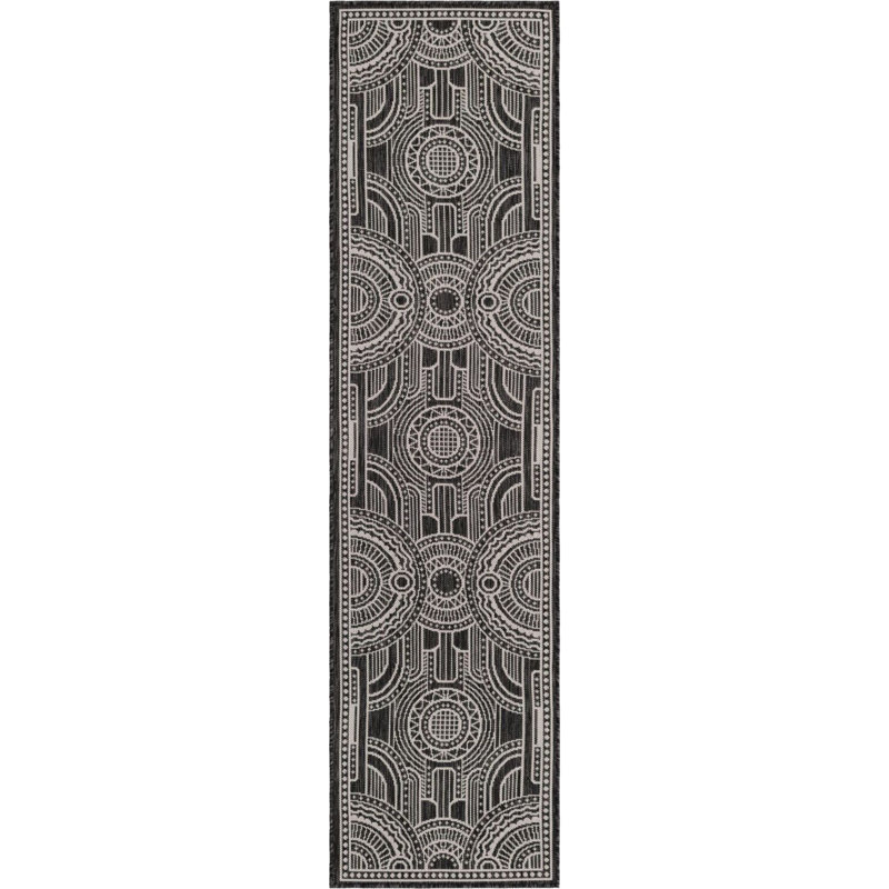 None Huitt Runner Rug Black Color, Runner 2' x 8'