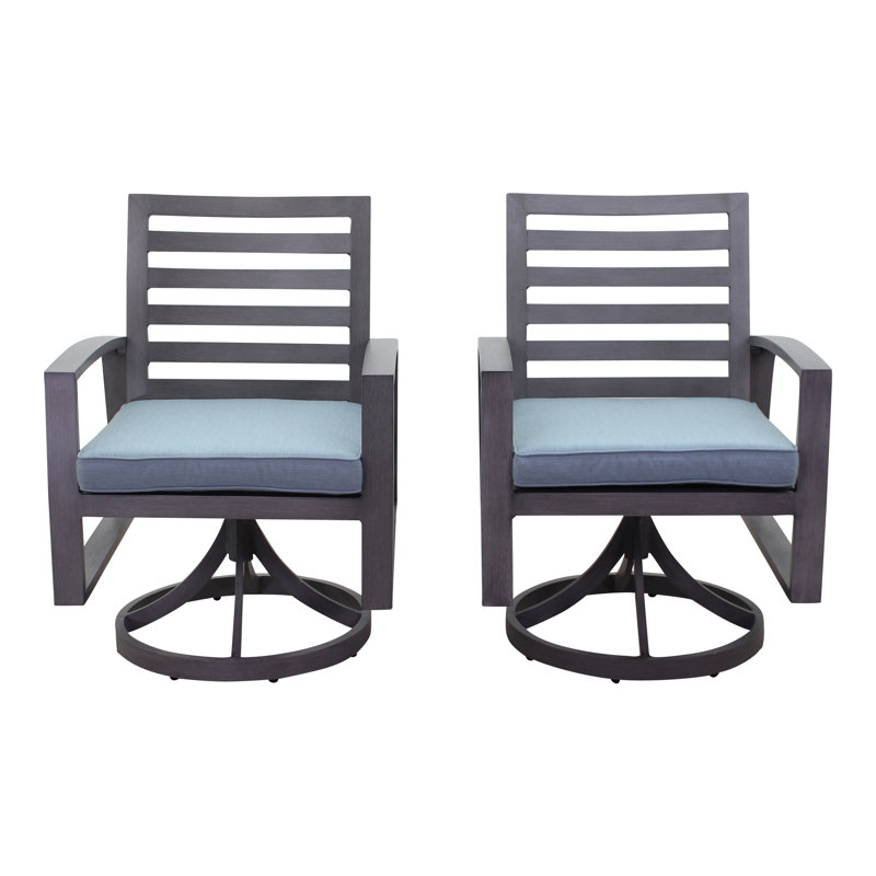 Chaise de patio pivotante avec coussin
