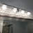 Cono 4-light Bathroom Dimmable Vanity Light 2 Tiers Clear Glass Shade-701573031