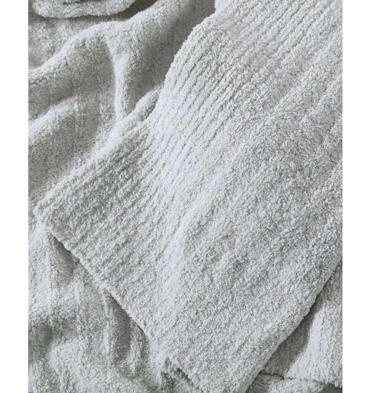 Ribbed Throw Blanket, Cloud Gray