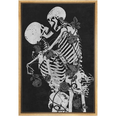 «Skeleton Kiss», gothique Moody foncé, œuvre d'art moderne, décor