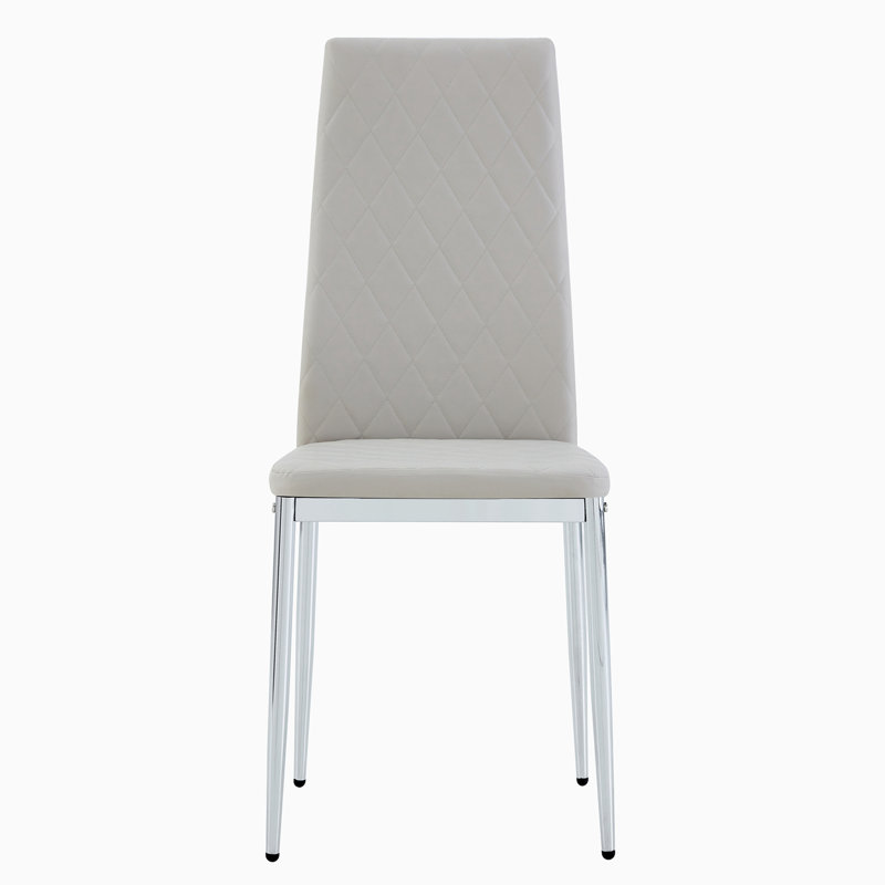 Chaise de travail en similicuir, Gris