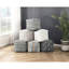 Pouf en tissu multicolore de style sac de pois, fond antidérapant, capacité de poids du cube de 16 po, capacité de poids de 300 lb, plancher, recouvert