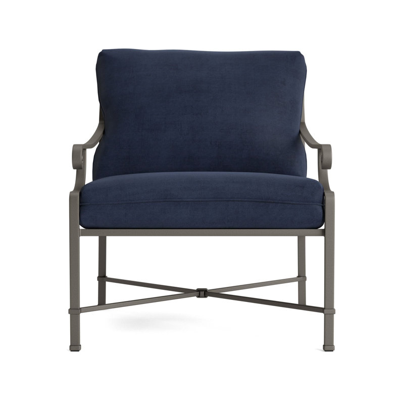 Venetian Outdoor Lounge Chair, Mica, Fusion Neptune