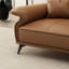 Canapé modulaire brun en cuir véritable-118439323-118439325-118439328
