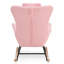 Chaise berçante, fauteuil berçant et oscillant rembourré Teddy