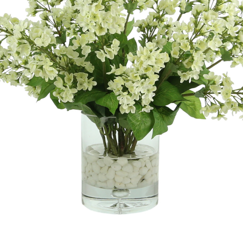 Hydrangea, Astilbe & Lamb's Ear Floral Arrangement, White/Green