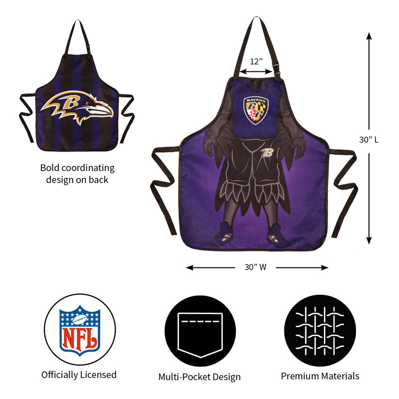 NFL Double Side Grilling Apron, Baltimore Ravens