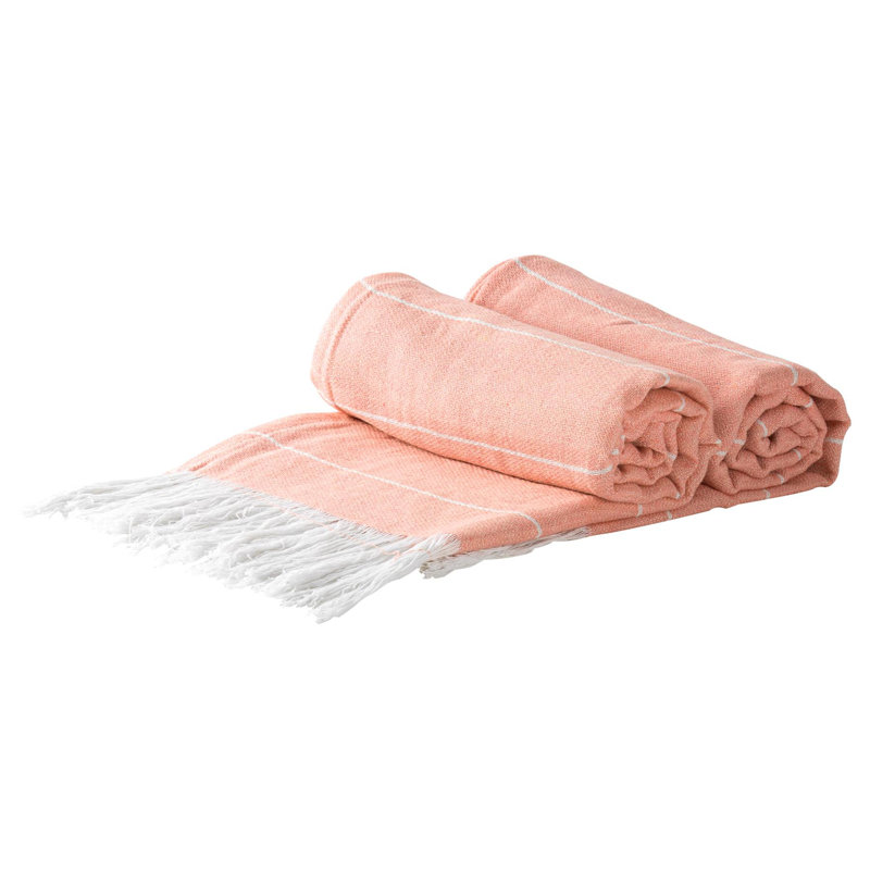 Nicola Spring - Turkish Cotton Bath Towels - 173 x 92cm, Light Orange, 4