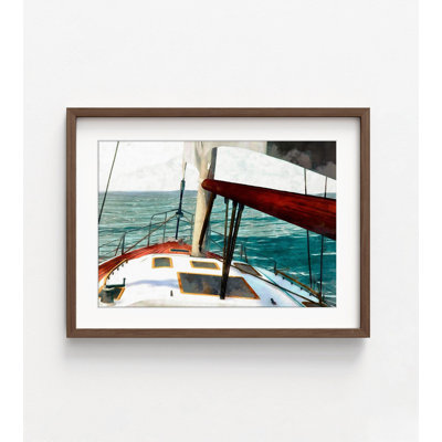 «Aljoscha Sailing The Seas II» par Alonzo Saunders, reproduction de peinture à l'huile de bateau, cadeau pour marins, cadeaux de voiliers, art mural nautique, reproduction de peinture de voilier