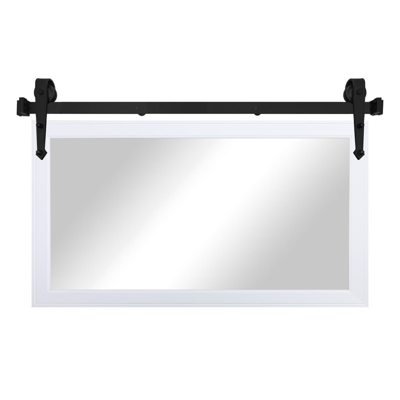 Miroir Conner Rea, Blanc galerie, 33 po x 66 po